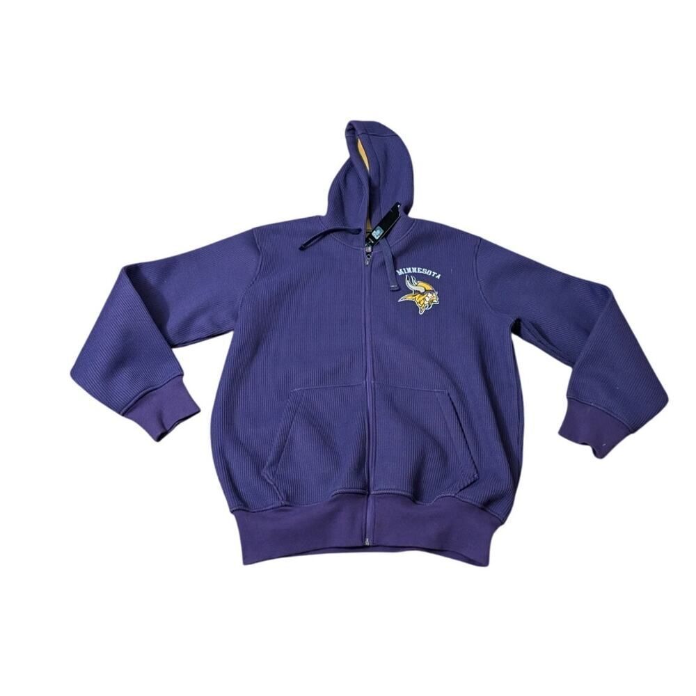 NFL Minnesota Vikings Mens Large Full Zip Sweater NWT